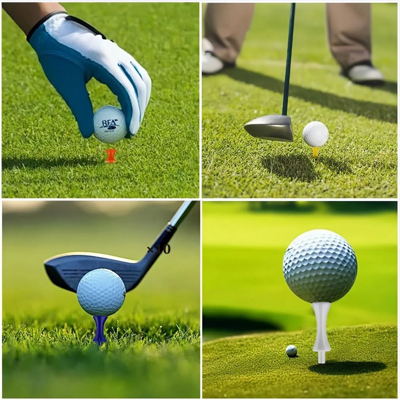 shaohui 70 Pcs Golf Tees, Mixed Sizes Plastic Golf Tees,Practical