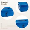 Trunk Tool Box, Metal Tool Storage Box with Secure Latch,