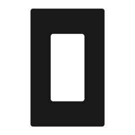 Lutron CW-1B-BL Claro Single Gang Rocker Wallplate, Black