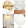 Emak 2-Light Gold Bathroom Light Fixtures, Modern Globe Vanity Lights