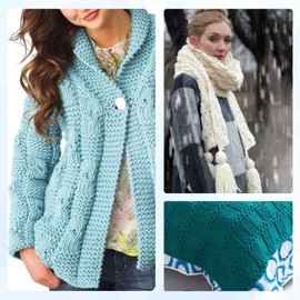 Bernat Softee Chunky Ombre Stillness 161129-29117 (6-Skeins - Same Dye Lot) Chunky Bulky #5 Acrylic Yarn for Crocheting and Knitting with Project Bag