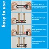 LRANFOW U-Shaped Baby Proof Cabinet Locks No Drilling Required, Adjustable