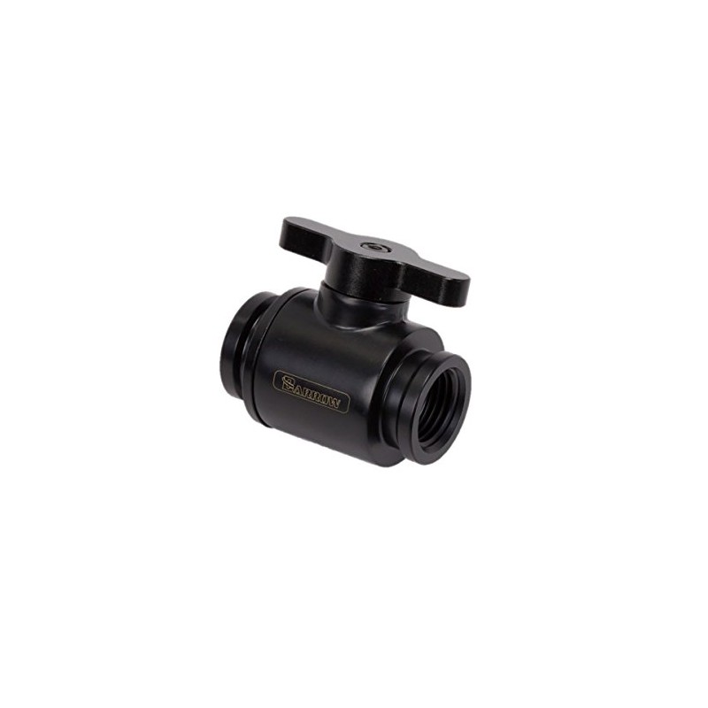 Barrow G1/4" Mini Valve with Aluminum Handle, Black Handle, Black