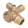 Air Compressor Valve Replacement Components Brass 4 Way Double Pipe