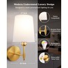 Ouyulong Battery Operated Wall Sconces Set of 2, Wireless Rechargeable