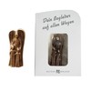 Schutzengel mit zwei Kindern Handschmeichler aus Bronze, Höhe 5,5 cm