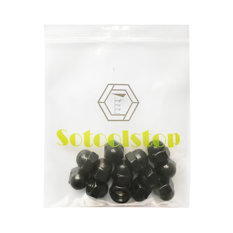 5/16-18" Black Acorn Cap Nuts, Acorn Nut Stainless Steel 18-8(304),