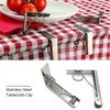 AIMALL 6pcs Stainless Steel Tablecloth Clip, 2.87x2.4x0.67in, High Strength Elastic