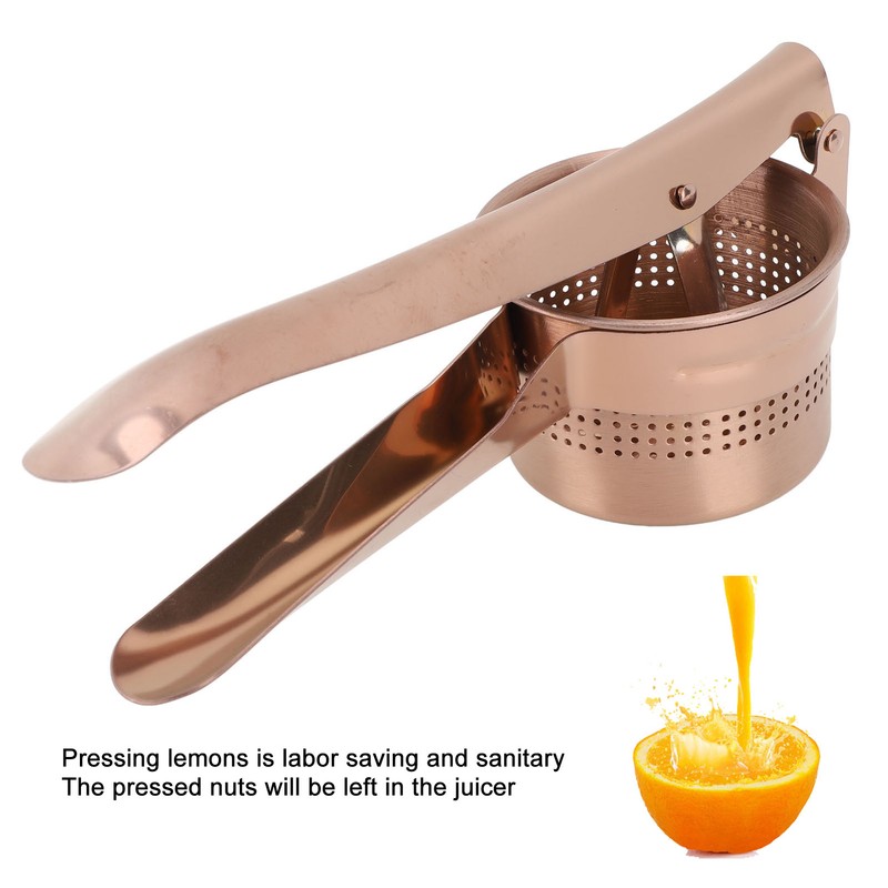 Lemon Squeezer Stainless Steel Long Handle Hand Held Juice Press