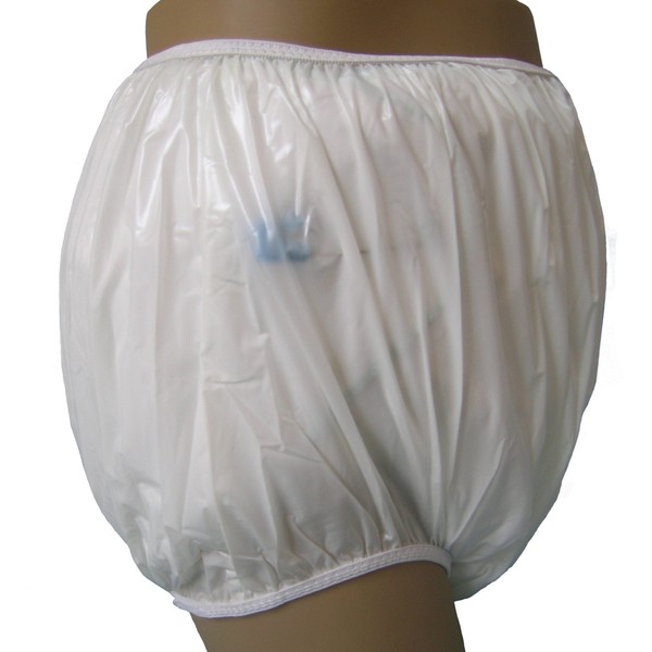 Baby Pants Milky White Adult Pullon Plastic Pants - Small