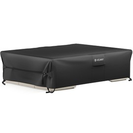 Velway Patio Furniture Cover Waterproof - 420D Heavy Duty Outdoor Furniture Cover with Buckles & Air Vent, Windproof Patio Covers for Table Chair Set, Sectional Sofa 108"Lx82"Wx28"H