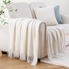 Battilo Cream Throw Blanket for Couch, Bedroom Decor Boho Throw
