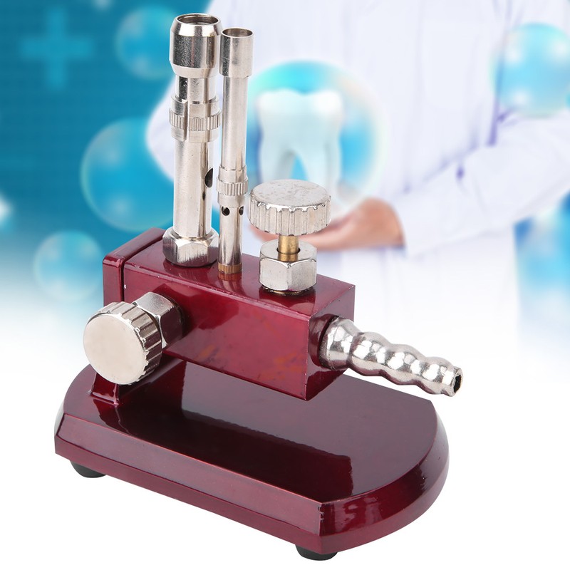 Dental Micro Burner Double Tube Rotatable Gas Propane Light Lab