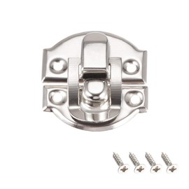 sourcing map Pack of 10 Suitcase Clasps, Small Size Jewellery Wooden Boxes Clasp, Silver DE de