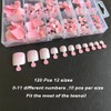 Toe Nail Tips - Short French Square Wearable Toenails 120Pcs/Box,