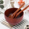 WOPPLXY Wooden Salad Bowl and Servers Set - 12CM 10CM
