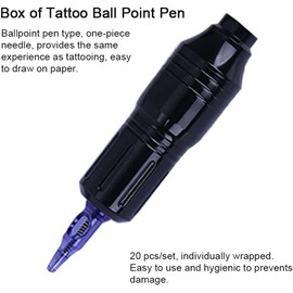Cartucho Bolígrafo Tatuajes con Aguja Integrada - Set 20 Unidades Envueltas Individualmente - Punta Suave Líneas Uniformes - Compatible Mayoría Máquinas