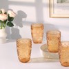 abrwyy Drinking Glasses Set of 6, Amber Glassware, Amber Drinking