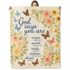 mrfwo Floral Christian Blanket with Bible Verses, Soft Flannel Throw