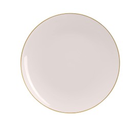 LUXE PARTY NYC Plastic 30 Pack Dinnerware Plates | Disposable|10.25"| Dinner Plate|Partyware| Party Supplies | Holidays | Linen and Gold