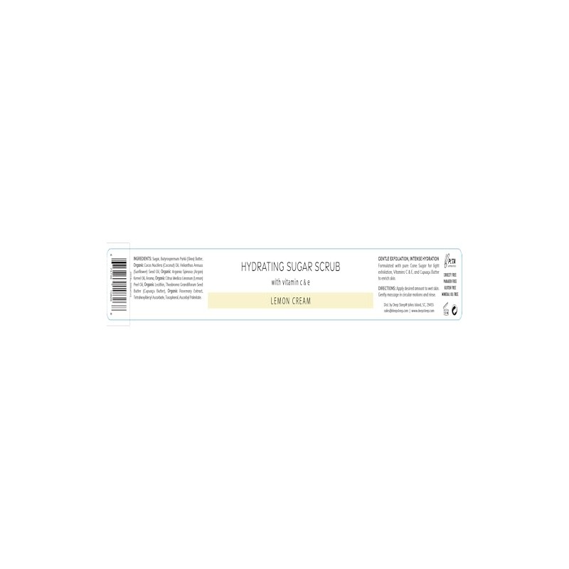 Deep Steep Sugar Scrub, 8 Ounce (Lemon Cream)