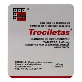 Trociletas Caja C/ 12 Tabs En Cartera De 4 Tabletas 1.45mg