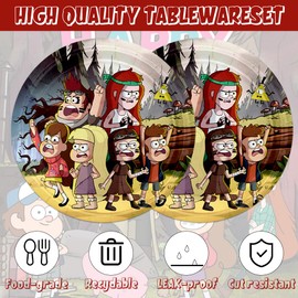 40Pack Falls of Gravity Birthday Party Supplies include 20 plates, 20 napkins for the Falls of Gravity Party Decoration