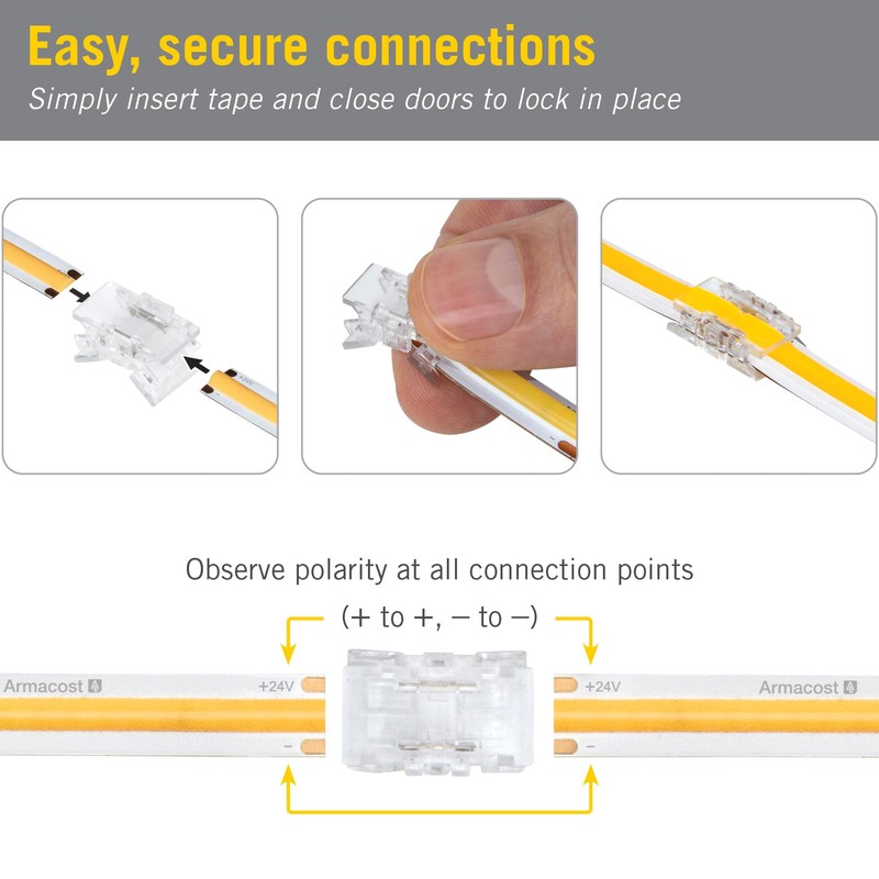 Armacost Lighting 2-Pin COB Tape to Tape Splice Connector 5