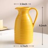 hjn Farmhouse Pitcher Vase for Flowers- Ceramic Pitcher Vase White