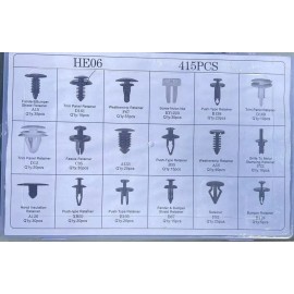 LLK 415pcs 18 Size For Ford All Trim Clip Pin Retainer Panel Bumper Fastener Kit Set