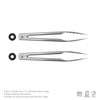 Elements 7" Mini Stainless Steel Tongs - Set of 2