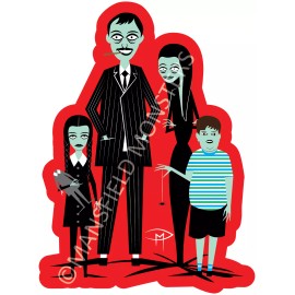 Addams Family Wednesday Gomez Magnet  3"  TV Show Original Art Doug Mansfield