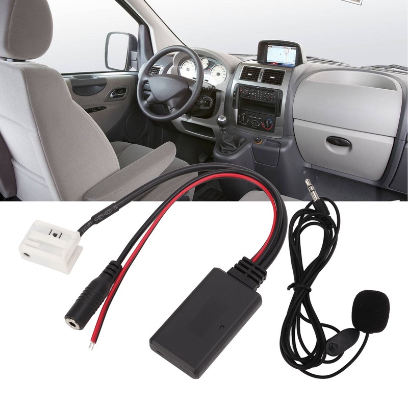 12 Pin AUX Adapter Hands Free Microphone Kit Wireless Bluetooth