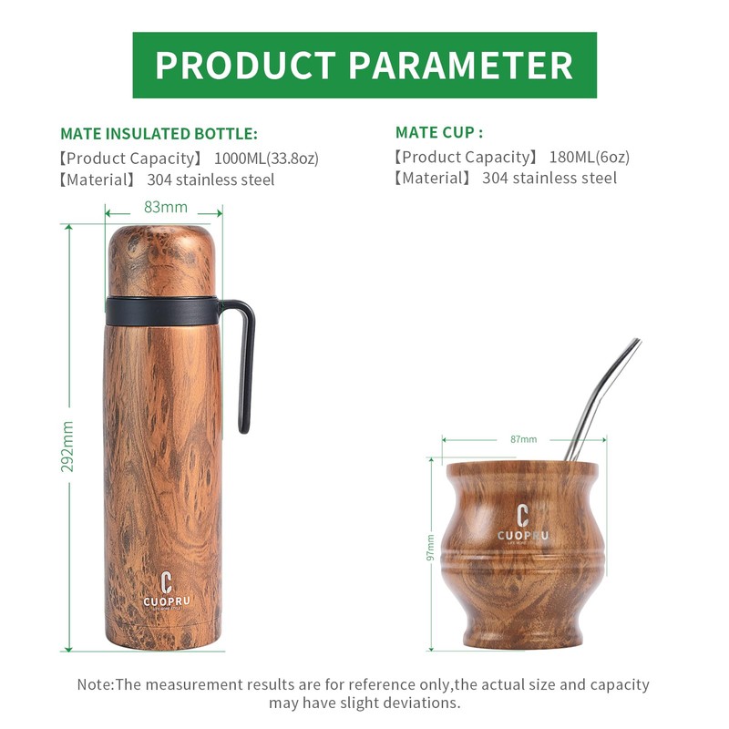 Yerba Mate Cup and Termo Set - Modern Mate Gourd,