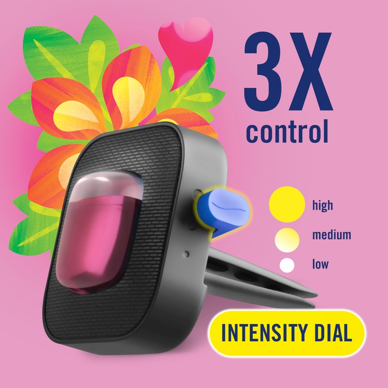 Febreze Car Odor-Fighting Air Freshener Vent Clip with Gain Scent,