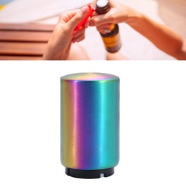 Automatic Bottle Opener Push Down Pop Off Beer Bottle Opener with Magnetic Cover Catcher Stainless Steel Push Down Bottle Lid Opening Tool for Beer Glass Beverage Bottle(3.4x2.1x1.7in)(Color)
