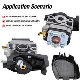 GX35 16100-Z0Z-034 Carburetor Air Filter Kit Replacement for Honda HHT35 HHT35S String Trimmer WYB-16C Carb Replaces#16100-Z0Z-815 17211-Z0Z-000