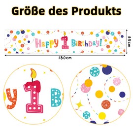 1st Birthday Decoration Girl Boy Table Runner Birthday Decoration Children's Birthday Table Decoration Birthday Happy Birthday Table Runner for Decoration 1st Birthday Girl Boy Party Birthday