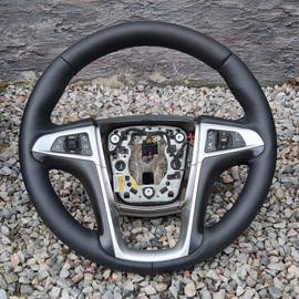 RedlineGoods Steering Wheel Cover Compatible with GMC Terrain 2010-17 Tailored - Not Universal Genuine High Quality Italian Tan Leather with Black Thread