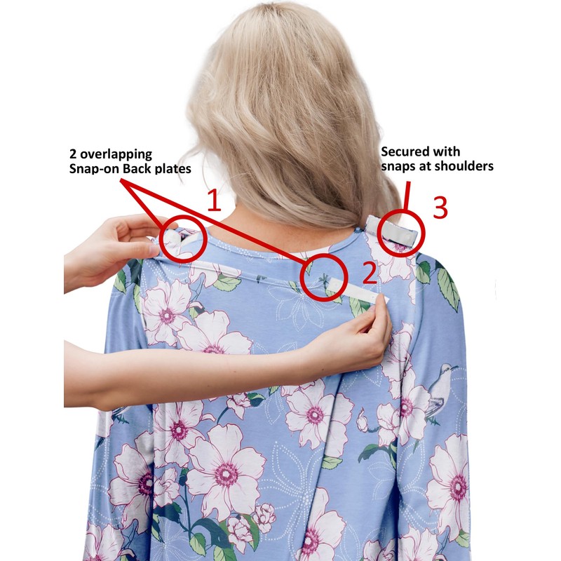 Deyeek Open Back Nightgowns for Bedridden Women Post Surgery Pajamas