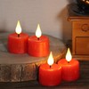 yunsheng 12PCS Red Rechargeable LED Tea Lights Candles with Remote,