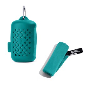 Goody Products Quick Dry Towel - Super Absorbent, Fast Drying Microfiber Travel Towel, Suitable for Camping,Gym,Beach,Swimming,Yoga & Any Sports…(Lake-Green)