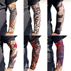 Aresvns - Funda para tatuajes para hombres y mujeres, mangas para brazos, protección solar UV