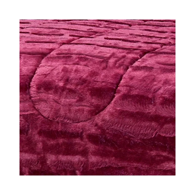 Colchas Elefantito Cobertor Borrega Mink King Size Vino Burdeos