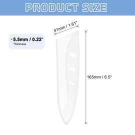 uxcell 2 Pack PP Safety Knife Cover Sleeves, Blade Edge Guards Protectors, Universal Knife Sheath for 6" Kitchen Knife, White