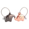 KLU Pair Keychains Couple Matching Keyring Keys Cute Animal Black