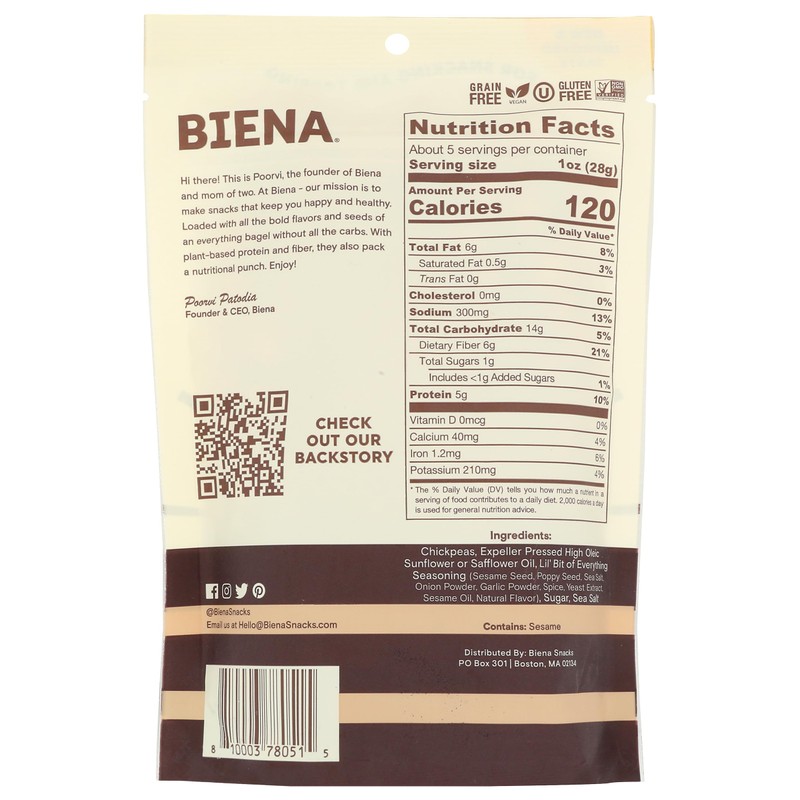 Biena Chickpea Lil Bit Evrythin 5 OZ