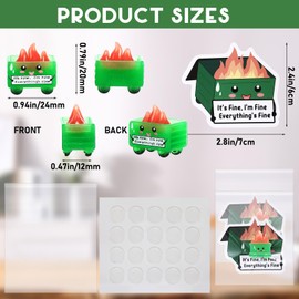 CroBlissful 80 Set Employee Appreciation Gifts Bulk Valentines Emotional Support Resin Luminous Dumpster Ornament Thank You Gift for Coworker Staff Resin Fire Desk Accessories with Cards (Cute)