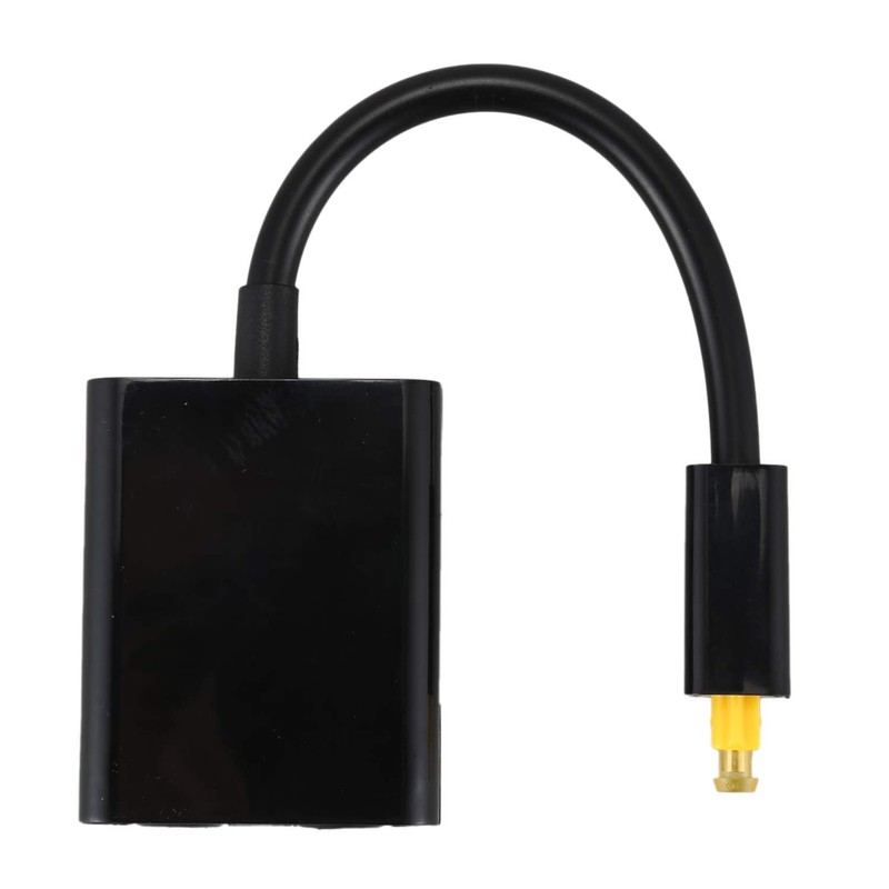 Black Digital SPDIF Optical Audio Splitter 2 Way Toslink Splitter