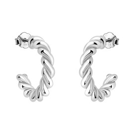 SOFIA MILANI - Women's Earrings 925 Silver Croissant Stud Earrings, Sterling Silver, No Gemstone